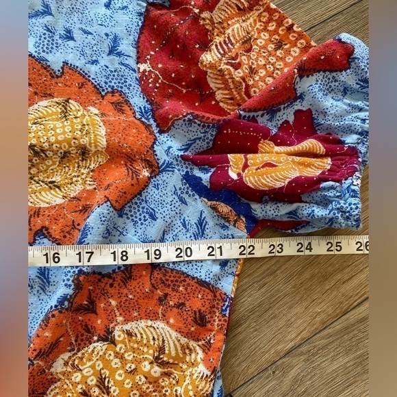 INC International Concepts Floral Print Button Down Puff Sleeve Shirt Women’s XL - Picture 8 of 10